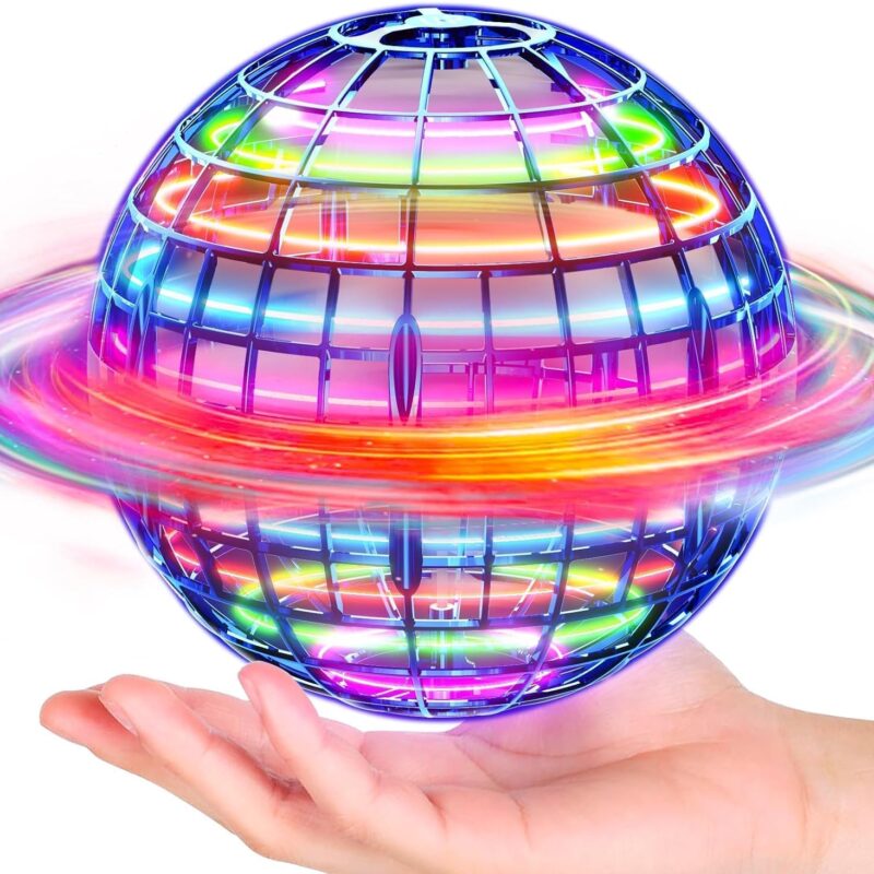 Flying Orb Ball (Blue, 2025 Upgraded) with Dazzling Lights, Magic Hover Spinner